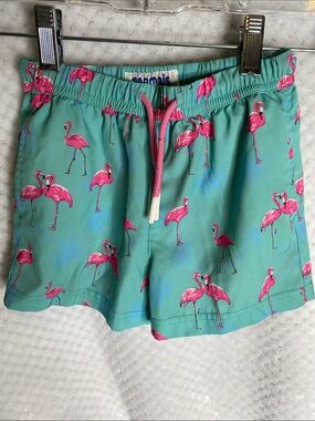 Maamgic Flamingo Print Boys Swim Trunks Shorts Bathing Suit